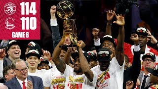 Raptors beat Warriors to win 1st NBA title in team history  2019 NBA Finals Highlights [upl. by Enaitsirk]