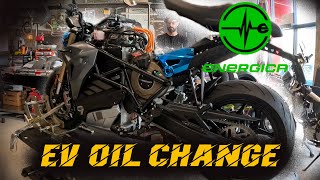 HOW MUCH OIL Energica Esse Esse 9 First Service  A Day in the Life [upl. by Nesral206]