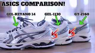 Asics GelKayano 14 vs Gel1130 vs GT2160 Comparison [upl. by Aenehs]