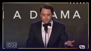 Kieran Culkin Award Acceptance Speech  27th Critics Choice Awards  TBS [upl. by Cirnek]