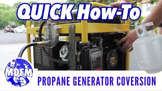 CONVERT YOUR GENERATOR TO PROPANE  QUICK HOWTO VERSION [upl. by Essinger194]