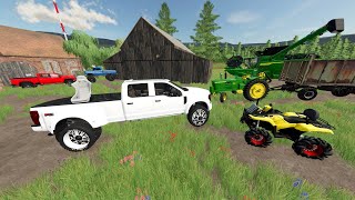 Hudson Buys Old Farm Full of Trucks and Tractors  Farming Simulator 22 [upl. by Ynittirb]