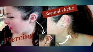 PIERCING HELIX en CASA paso a paso [upl. by Cy]