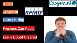 47 KPMG  Capgemini Mass Hiring  Eligibility Criteria  All doubt cleared bkpjoblink [upl. by Gasser]