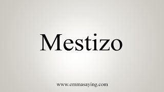 How To Say Mestizo [upl. by Oap]