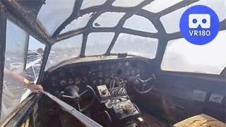 Consolidated B24M Liberator VR180 cockpit view Castle Air Museum [upl. by Amoeji330]