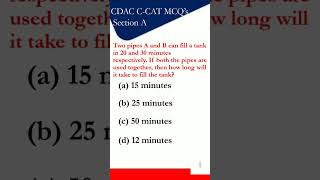 CCAT preparation MCQs  Section A  Quantitative aptitude 4 cdac shorts [upl. by Ymeon]