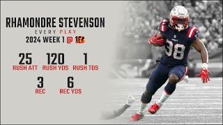 Rhamondre Stevenson Week 1 Replay Every Run Target and Catch  Cincinnati Bengals [upl. by Jacey186]