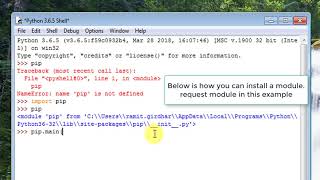 Python  How do I run pip on windows [upl. by Ahsenwahs]