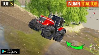 Top 5 tractor driving games for android  Best tractor driving games for android [upl. by Etireuqram179]