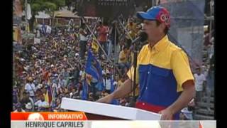 Capriles cierra su campaña con un discurso centrado en modelo socialista de Chávez [upl. by Whitelaw]