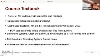 UMass CS677 Spring24  Lecture 01  Introduction to Distributed Systems [upl. by Mechling]