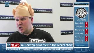 Exclusive Michael van Gerwen interview SPOOF Darren Farley [upl. by Yleoj]