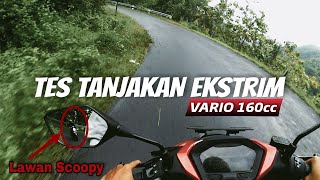 Tes Tanjakan Ekstrim Honda Vario 160  Motovlog Jogja [upl. by Corvese630]