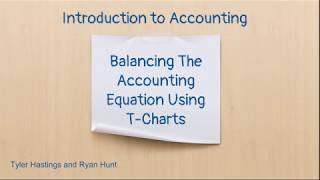 How to Balance the Accounting Equation Using TCharts [upl. by Irme]