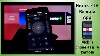 Hisense TV Remote App  Mobile phone as TV Remote [upl. by Eeraj332]