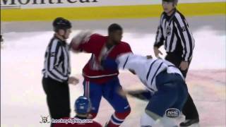 Joffrey Lupul vs PK Subban Feb 12 2011 [upl. by Arawaj450]