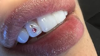 HOW TO APPLY TOOTH GEMS  NO NAIL GLUE  5 Easy Steps  Vlogmas day 15 [upl. by Mayor77]