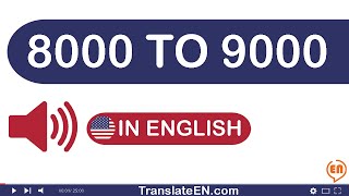 Numbers 8000 To 9000 In English Words [upl. by Aztinad]