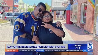 Recent homicide victim honored at remembrance event in LA [upl. by Kimmie]