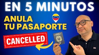 Anulación de Pasaporte Venezolano en 5min  SAIME  Junio 2024 [upl. by Pool142]