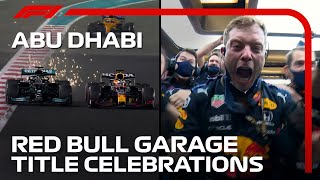 Red Bull Garage Watches Dramatic Final Lap  2021 Abu Dhabi Grand Prix [upl. by Lehsar778]