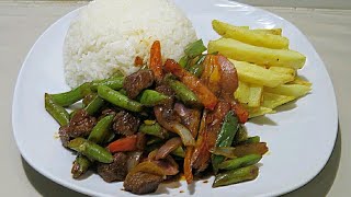 Saltado de Vainitas con carne😋👍Recetas de Comida Saludable y Delisiosa [upl. by Adnwahsor]