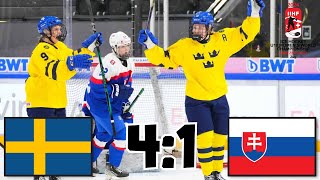 SVERIGE VS SLOVAKIEN MATCH OM 5E PLATS VÄRLDSMÄSTERSKAP I ISHOCKEY U18 KVINNOR 2024 [upl. by Lagiba]