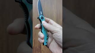 Kubey ku312G Folding Jade G10 Handle Blackwashed AUS10 [upl. by Fredenburg]