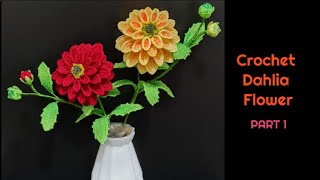 How to make crochet Dahlia Flowers  PART 1 [upl. by Ethelyn762]