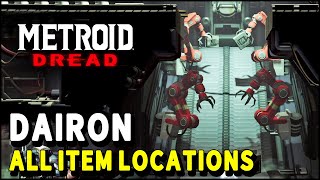 Metroid Dread DAIRON All Item Locations  Dairon 100 All Energy Tanks Missile Tanks [upl. by Aileen]