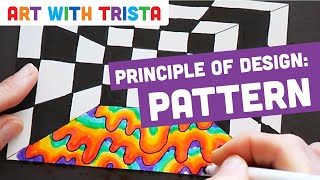 Principles of Design Pattern Art Tutorial  Art With Trista [upl. by Olegnad]