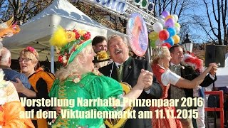 Narrhalla Prinzenpaar 2016 vorgestellt  Viktualienmarkt München Christian II amp Cornelia II [upl. by Guenevere447]