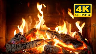 FIREPLACE 4K 🔥 Cozy Fire Background 12 HOURS Fireplace video with Burning Logs amp Fire Sounds [upl. by Mcgean]