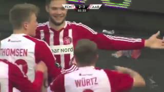 Lukas Spalvis 2 Goals against FC Midtjylland [upl. by Nailimixam946]