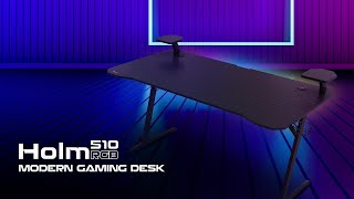 Holm 510 RGB  Modern gaming desk [upl. by Nosille533]