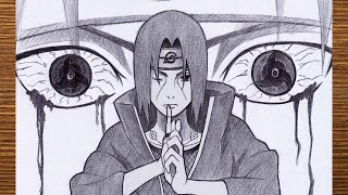 How to draw Itachi Uchiha from Naruto  Itachi Uchiha drawing step by step  Tutorial [upl. by Kimmi]