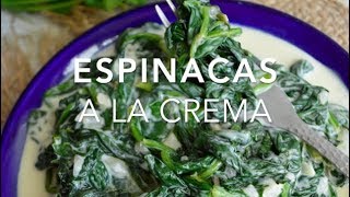 ESPINACAS A LA CREMA espinacas cremosas  Recetas fáciles Pizca de Sabor [upl. by Giffie412]