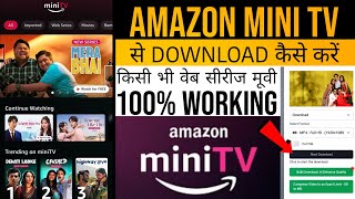 Amazon Mini TV se Korean drama kaise download kare  how to download Amazon mini tv videos minitv [upl. by Rolanda]