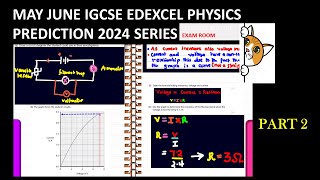 IGCSE EDEXCEL PHYSICS  JAN  MAY JUNE 2024 PREDICTED CONCEPTS PART 2 [upl. by Enymzaj]