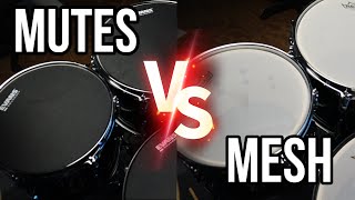 MESH DRUM HEADS VS DRUM MUTES [upl. by Jardena567]