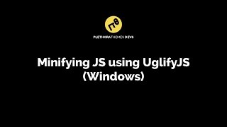 Minifying multiple Javascript files using UglifyJS and Windows Batch file [upl. by Iny]