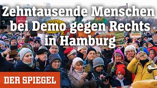 Demo gegen Rechts in Hamburg »Ich hoffe dass viele jetzt diesen HalloWachEffekt haben« [upl. by Rexford589]