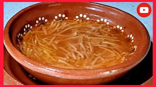 SOPA DE FIDEO SENCILLA  COMO HACER SOPA DE FIDEO [upl. by Ihtraa]