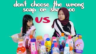 Dont Choose the Wrong Soap or Shampoo Slime Challenge [upl. by Adnohsirk]