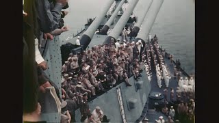 Japanese Surrender in Color  1945  The Only Color Footage of the Surrender Aboard the USS Missouri [upl. by Hiller]