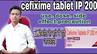 cefixime tablet IP 200 mg used for tablet zifi 200mg Review in Hindi [upl. by Ahseuqal]