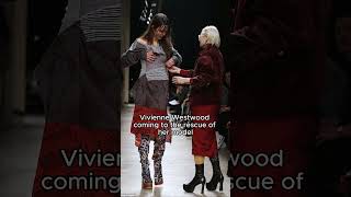 Vivienne Westwood rescuing a model from a MAJOR wardrobe malfunction 😱 viviennewestwood runway [upl. by Meadow]