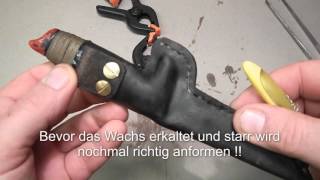 046  Neue Lederscheide für mein Mora Neckknife  Arbeiten mit Leder 2015 [upl. by Salli]