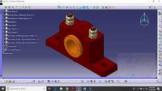 Plummer Block CATIA V5 Tutorial  Full Assembly [upl. by Leinoto]